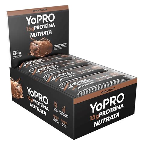 Caixa Yo Pro 15g Proteína 12 Unid 55g Nutrata Fox Suplementos