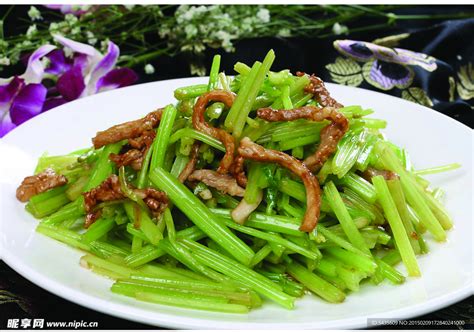 芹菜炒羊肉摄影图传统美食餐饮美食摄影图库昵图网