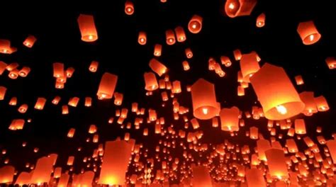 Thai sky lantern full hd | Stock Video | Pond5