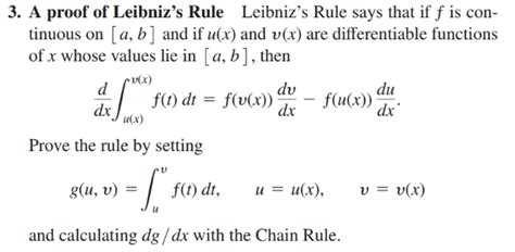 Answered 3 A Proof Of Leibnizs Rule Leibnizs Bartleby