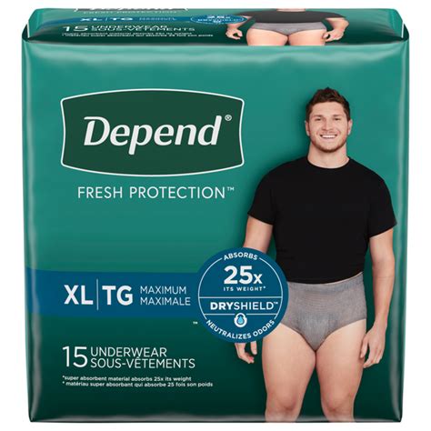 Save On Depend Men S Fresh Protection Incontinence Underwear Maximum Xl