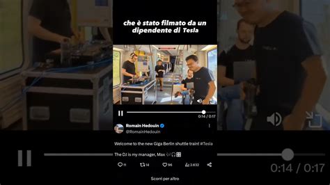 Un DJ Sul TRENO TESLA YouTube