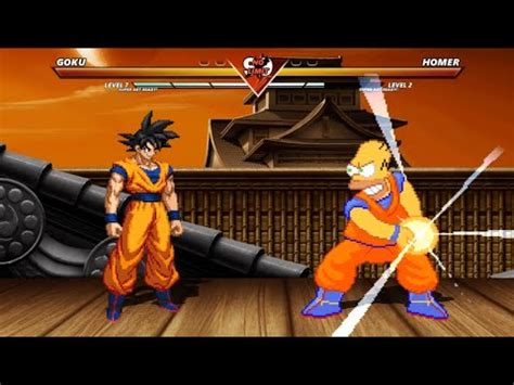 Goku Vs Homer Simpson Amazing Epic Fight Battle Youtube