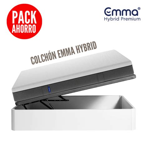 Pack Ahorro Colch N Emma Hybrid Con Canap Abatible Con Tapa Reforzada