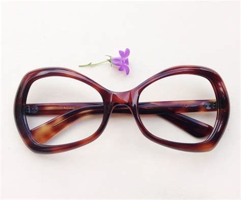 60s Oversize Eyeglasses Huge Bug Tortoise Frames 1960s Mod Etsy