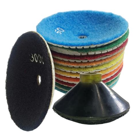 4 Inch Wet Bowl Shaped Diamond Polishing Pads Convex Sink For Granite