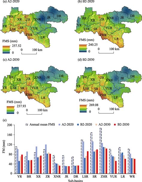 The flood mitigation map under climate change scenarios in the URHR ...