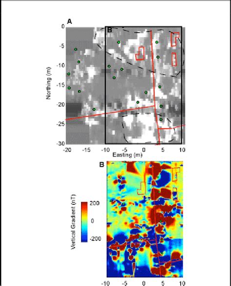 Magnetic Vertical Gradient And Migrated 200 Mhz Radar Depth Slice At