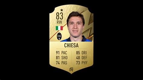 Fifa Card Evolution Of Chiesa Youtube