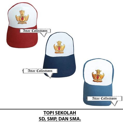 Jual Seragam Topi Sekolah Topi Seragam Topi Sd Smp Sma Lambang Bordir