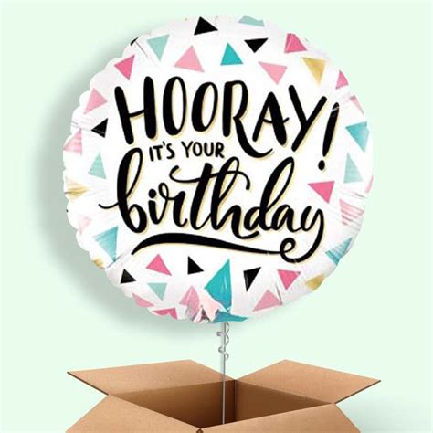 Hooray Its Your Birthday 18 Balloon In A Box Buy Online