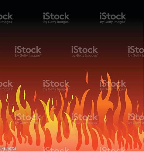 Fire Background Vector Stock Illustration Download Image Now Barbecue Grill Fire Natural