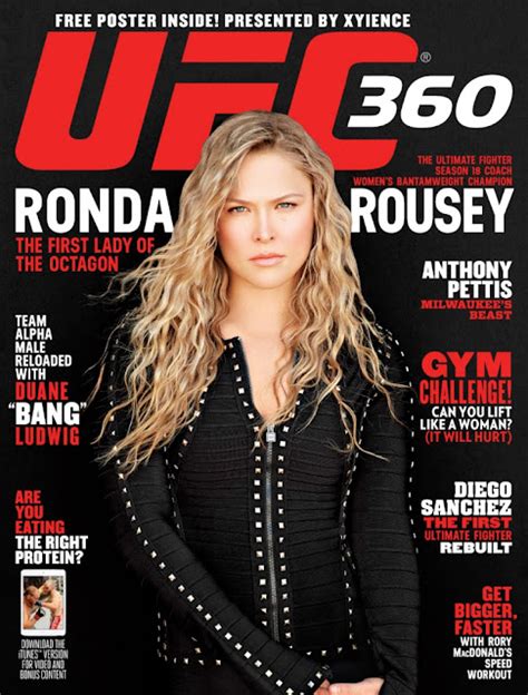 Ronda Rousey on Cover Magazine Photoshoot For UFC 360 August/September ...