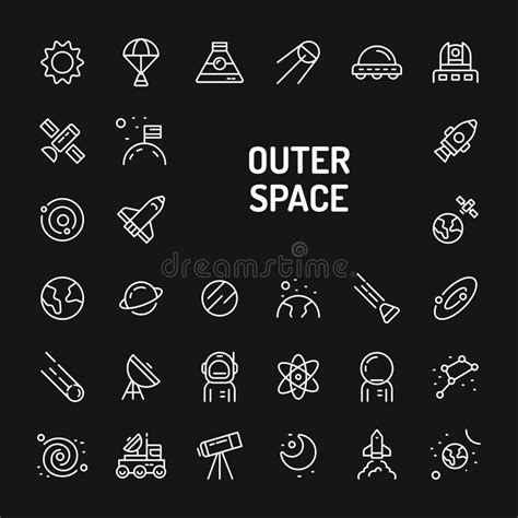 Outer Space Vector Doodle Stock Vector Illustration Of Outer