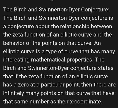 [ANSWERED] The Birch and Swinnerton Dyer Conjecture The Birch and - Kunduz