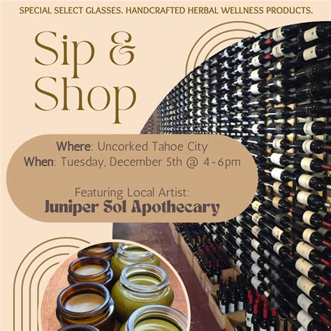 Sip And Shop At Uncorked Tahoe City Tahoe City Downtown Association