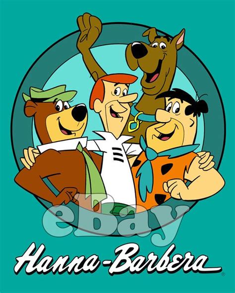 Rare Flintstones Scooby Doo Yogi Bear Cartoon Tv Photo Hanna Barbera