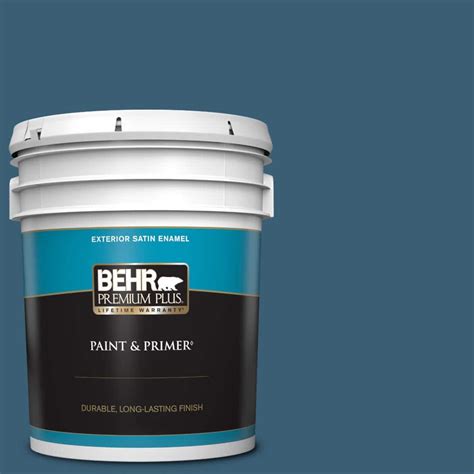 Behr Premium Plus Gal S Superior Blue Satin Enamel Exterior