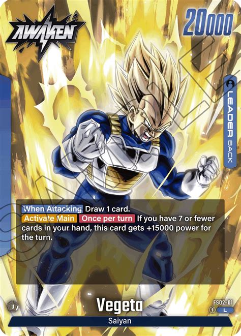 Vegeta Fs Starter Deck Vegeta Dragon Ball Super Fusion World