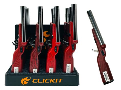 Clickit Shotgun Torch Double Flame Lighter 30ct Eazy Wholesale