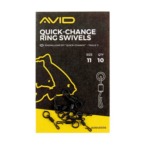 Vartej Cu Anou Si Agrafa Rapida Avid Carp Quick Change Ring Swivel