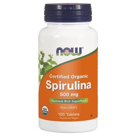 Now Foods Spirulina 500 Mg 100 Tabletek Opinie Cena Mybionic Pl