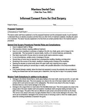 Oral Surgery Consent Form Complete With Ease Airslate Signnow