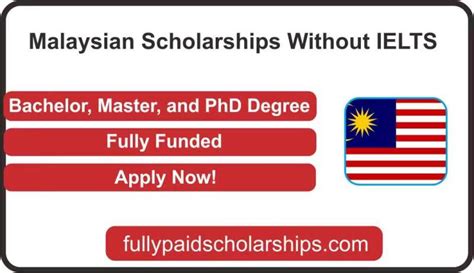 Malaysian Scholarships Without IELTS Fully Funded