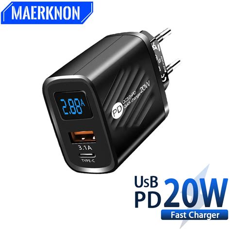 Pd W Usb Arj Dijital Ekran Port Tipi C Arj H Zl Arj Iphone