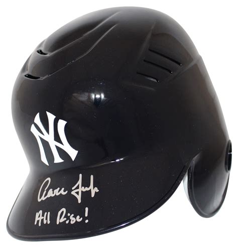 Aaron Judge Autographed New York Yankees Batting Helmet All Rise BAS ...