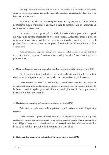 Codul Muncii R Spunderea Patrimonial Referat Doc