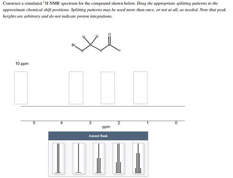 Solved Construct A Simulated H1 Nmrh1 Nmr Spectrum For The