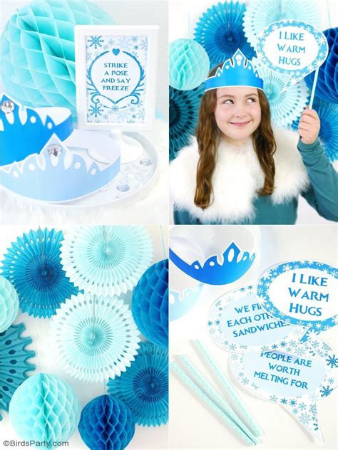 Diy Frozen Inspired Party Photo Booth Party Ideas Party Printables Blog