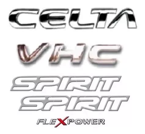 Kit Emblema Celta vhc spirit flexpower 5 Peças Parcelamento sem juros