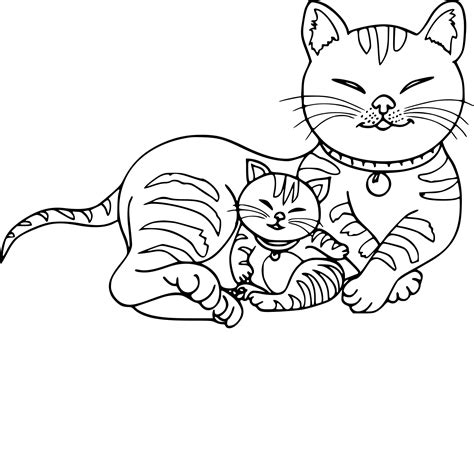 Coloriage Chat et chaton gratuit à imprimer - Coloriages.info