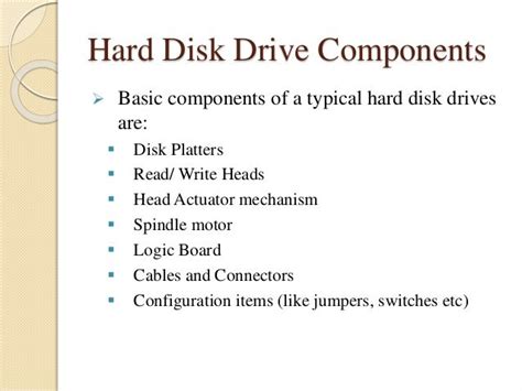 Hard disk drive components