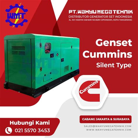 Genset Cummins 60 KVA 48 KW Genset Silent Type PT Wahyu Mega Tehnik