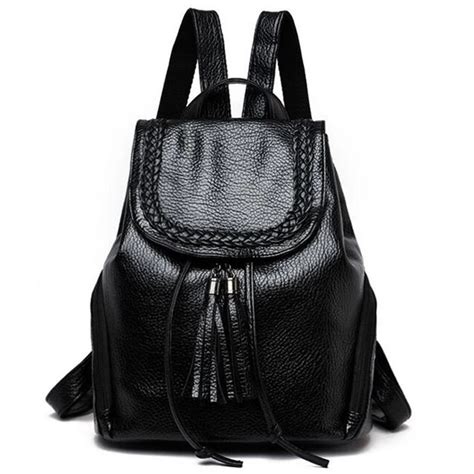 Fashion Women Pu Leather Shoulder Bag Girls Female Casual Backpack Ipad