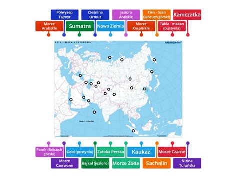 Mapa Konturowa Azja Cz 1 Labelled Diagram