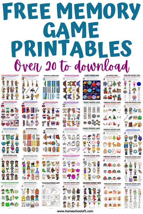 32 Free Printable Memory Games For Kids