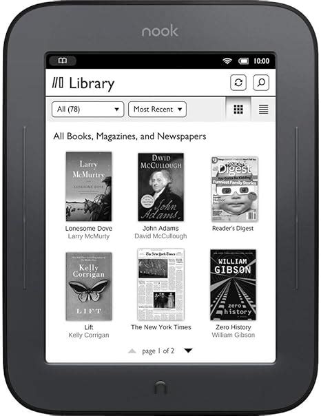 Amazon Barnes Noble Nook Simple Touch Ebook Reader Wi Fi Only