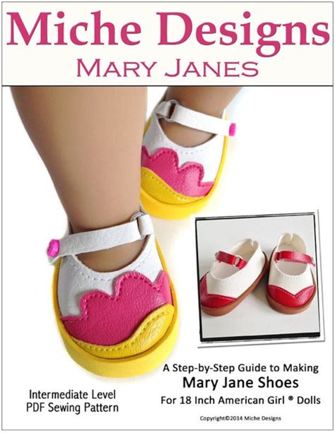 Mary Janes 18 Inch Doll Clothes Shoe Pattern Fits Dolls Such Etsy