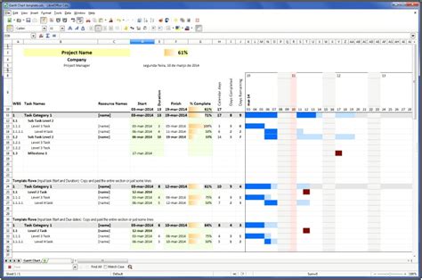 Free Excel Template Gantt Chart Project Management - Templates : Resume ...