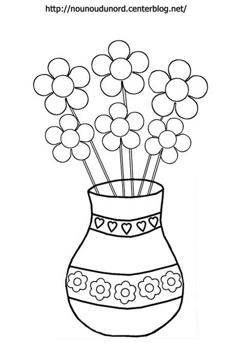 Vase En Coloriage En Couleur Et Pour Les Gommettes