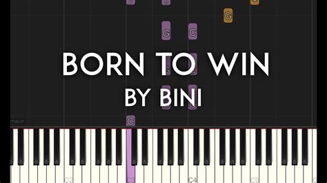 Born To Win By Bini Synthesia Piano Tutorial Sheet Music Youtube