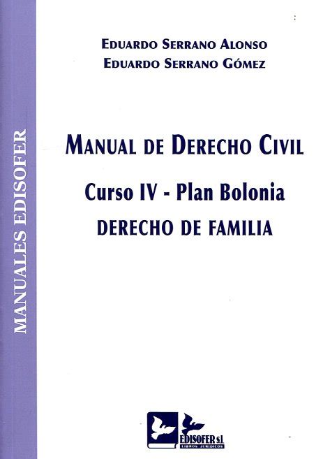 Libro Manual De Derecho Civil 9788415276456 Serrano Alonso