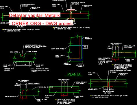 Proje Sitesi Detaylar yapıları Metalik Autocad Projesi