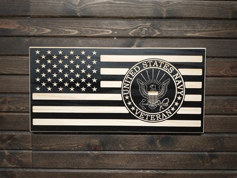 US Navy Veteran American Flag - Etsy