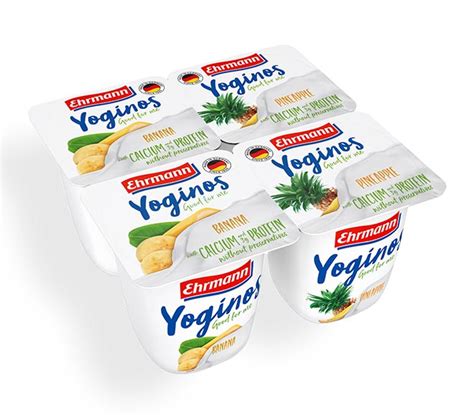 Fruit Yogurt Ehrmann Yoginos X G Banana Pineapple Cheap Basket