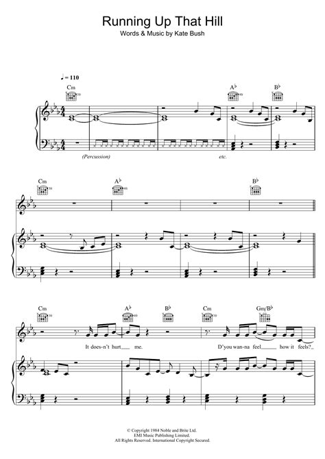 Kate Bush - Running Up That Hill sheet music